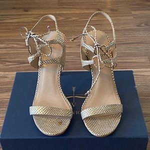 Pour La Victoire Elisa Snake- Embossed Sandal
